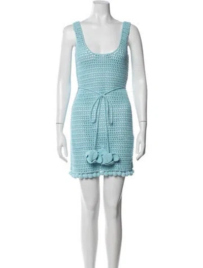 Pre-owned Burberry Scoop Neck Sweater W/ Tags In Blue
