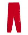 Burberry Script Logo-print Cotton Track Trousers In Red