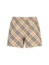 Burberry Vintage Check-pattern Shorts In Beige