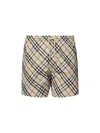 Burberry Vintage Check Pattern Swimsuit In Beige