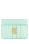 Burberry Sea Green Leather Card Holder