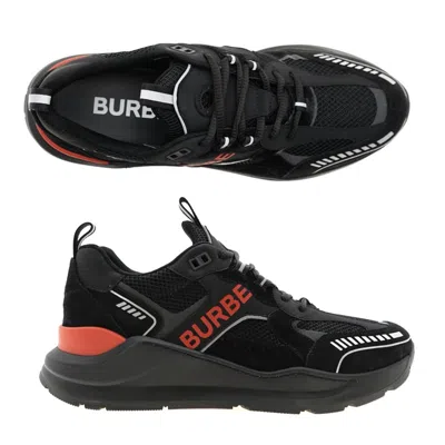Pre-owned Burberry Sean Low Top Sneakers Size 12 In Black