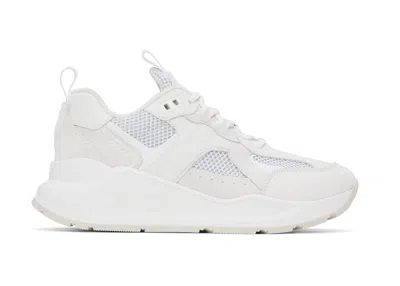 Pre-owned Burberry Sean Low Top (women's) Sneakers In White