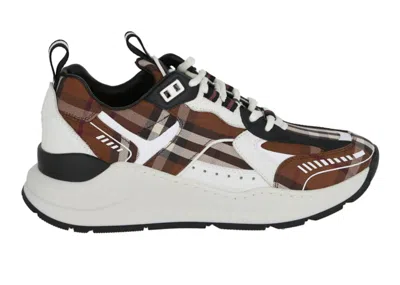 Pre-owned Burberry Sean Trainer (women's) Sneakers In Dark Brown