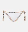 Burberry Self-tie Bikini Bottoms In White