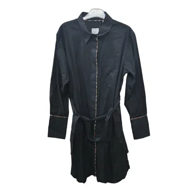 Burberry Self-tying Belt Dress In Black