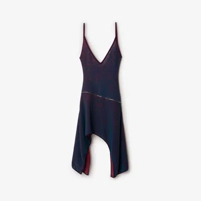 Burberry Sequinned Silk Dress In Blue