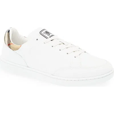Burberry Set Check Low Top Sneaker In White