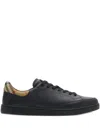 Burberry Set Leather Sneakers In Black
