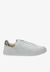 Burberry Low Top Sneakers Contrast Heel Detail Rubber Sole In White