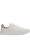 Burberry Low Top Sneakers Contrast Heel Detail Rubber Sole In White