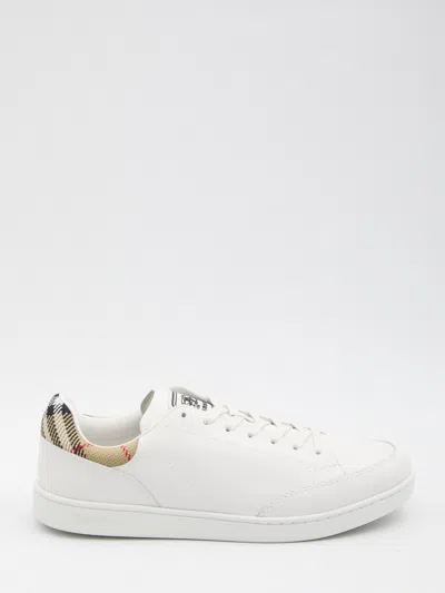 Burberry Set Leather Sneakers In White