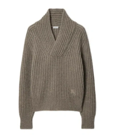 BURBERRY BURBERRY SHAWL COLLAR KNITTED JUMPER