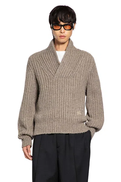 BURBERRY SHAWL COLLAR WOOL SWEATER