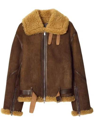 BURBERRY SHEARLING AVIATOR JACKET