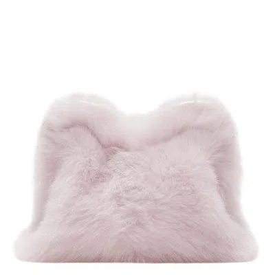 Burberry Shearling B-shaped Clutch