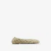 BURBERRY BURBERRY SHEARLING BABY BALLERINAS