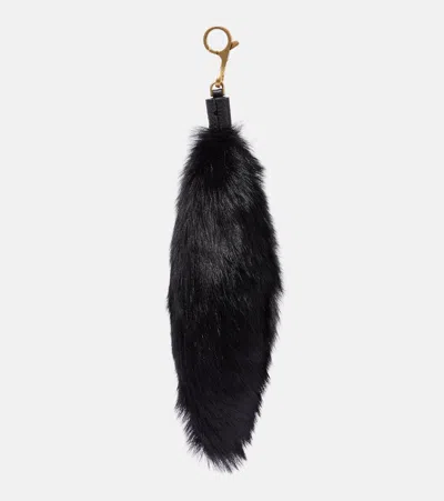 Burberry Shearling-mantel In Black