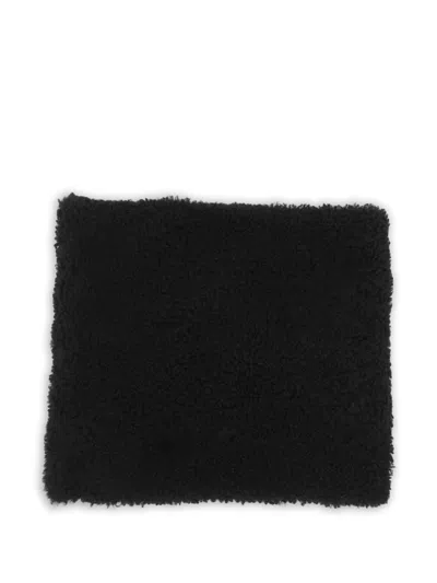 Pre-owned Burberry Shearling Check-lining Snood In Black