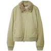 Burberry Bomber-style Coat With Plush Collar
