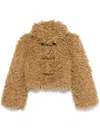 Burberry Beige Wool-blend Short Jacket Women In Brown