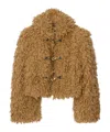 Burberry Beige Wool-blend Short Jacket Women In Brown