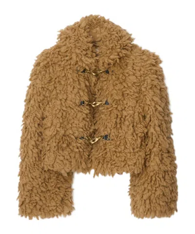 BURBERRY BURBERRY BUCKLE DETAILED CROPPED JACKET