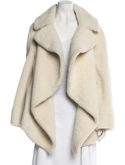 Pre-owned Burberry Shearling Jacket In Neutral