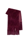 Burberry Shearling Scarf In Red
