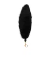 Burberry Shearling Sheepskin Keyring In Black