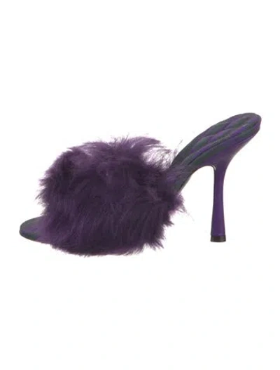 Pre-owned Burberry Shearling Slides In Multi