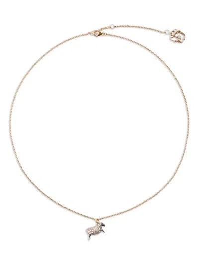 BURBERRY SHEEP-CHARM CHAIN-LINK NECKLACE