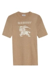Burberry Sheila Ekd Logo Wool Blend Rib T-shirt In Brown