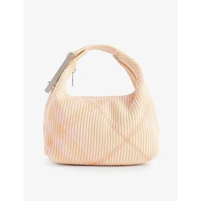 Burberry Sherbet Duffle Knitted Top-handle Bag