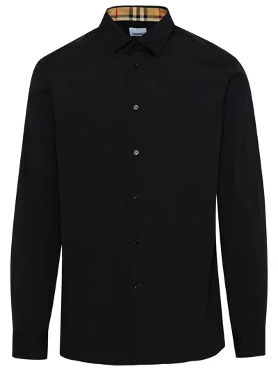 Burberry Sherfield Shirt In Black Cotton