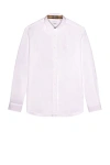 Burberry Cotton Poplin Shirt Buttoned Cuffs In White