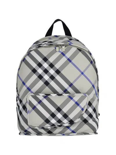 Burberry 'shield' Backpack In Gray
