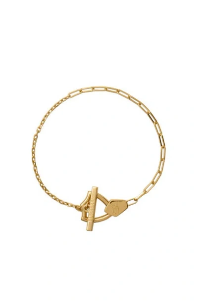 Burberry Shield Bracelet In Gold