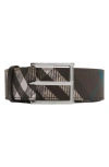 Burberry Shield Buckle Check Belt In Snug