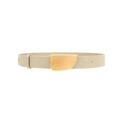 Burberry Shield Buckle Leather Belt In Brown