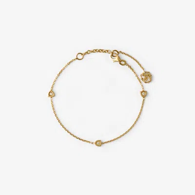 Burberry Shield Chain Bracelet In Gold/clear
