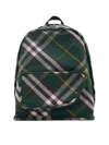 Burberry Check Pattern Shield Backpack With Front Zip