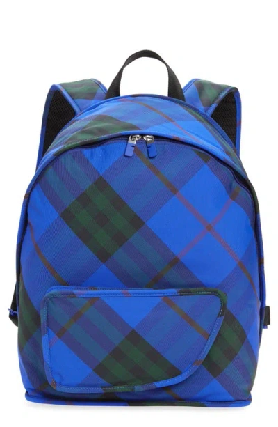 Burberry Shield Check Nylon Backpack In Knight