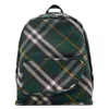 Burberry Check Pattern Shield Backpack With Front Zip
