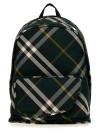 BURBERRY BURBERRY SHIELD CHECKERED WOVEN ZIPPED BACKPACK