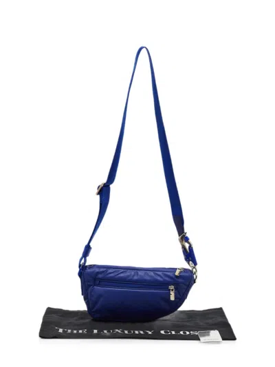 Pre-owned Burberry Shield Cross Body Bag In Blue