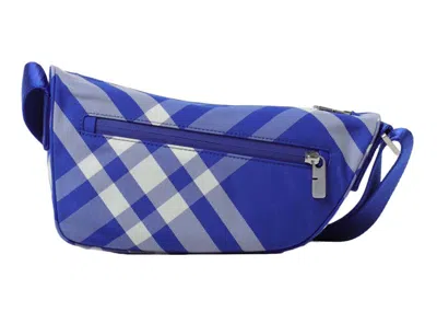 Pre-owned Burberry Shield Crossbody Bag In Blue/white