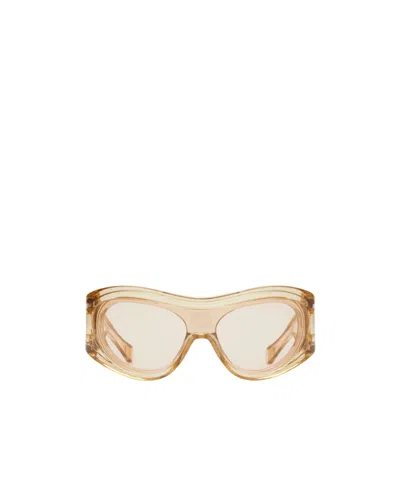 Burberry Shield Cutout Sunglasses In Light Beige