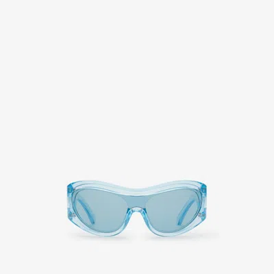 Burberry Shield Cutout Sunglasses​ In Pale Blue