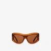 Burberry Curved Mask-style Sunglasses In Rust